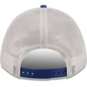cappellino-trucker-beige-e-blu-9forty-m-crown-a-frame-fray-dei-los-angeles-dodgers-mlb-di-new-era
