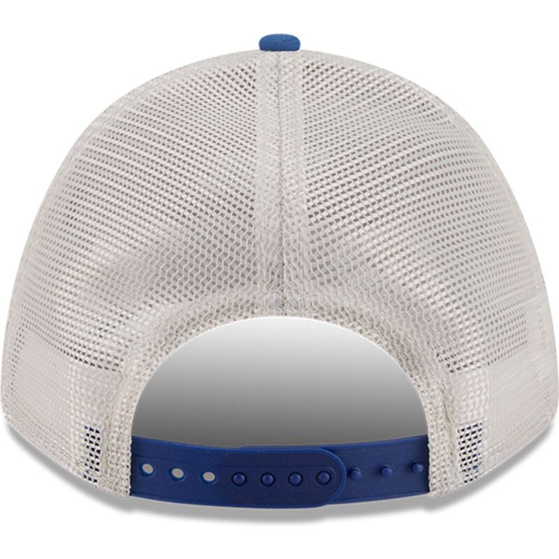 cappellino-trucker-beige-e-blu-9forty-m-crown-a-frame-fray-dei-los-angeles-dodgers-mlb-di-new-era