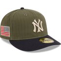 cappellino-curvo-verde-regolabile-59fifty-pre-curved-american-herringbone-dei-new-york-yankees-mlb-di-new-era