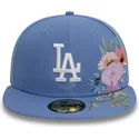 cappello-piatto-blu-regolabile-59fifty-floral-dei-los-angeles-dodgers-mlb-di-new-era