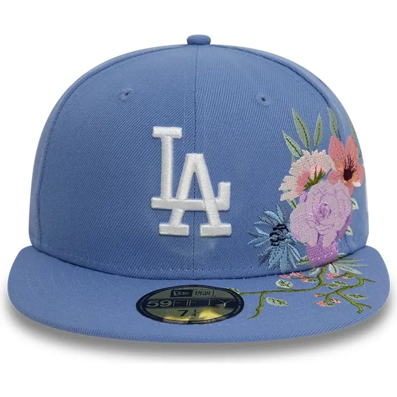 cappello-piatto-blu-regolabile-59fifty-floral-dei-los-angeles-dodgers-mlb-di-new-era
