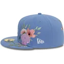 cappello-piatto-blu-regolabile-59fifty-floral-dei-los-angeles-dodgers-mlb-di-new-era