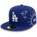 cappello-piatto-blu-regolabile-59fifty-zodiac-dei-los-angeles-dodgers-mlb-di-new-era