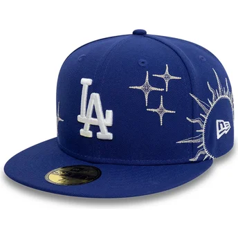 Cappello piatto blu regolabile 59FIFTY Zodiac dei Los Angeles Dodgers MLB di New Era