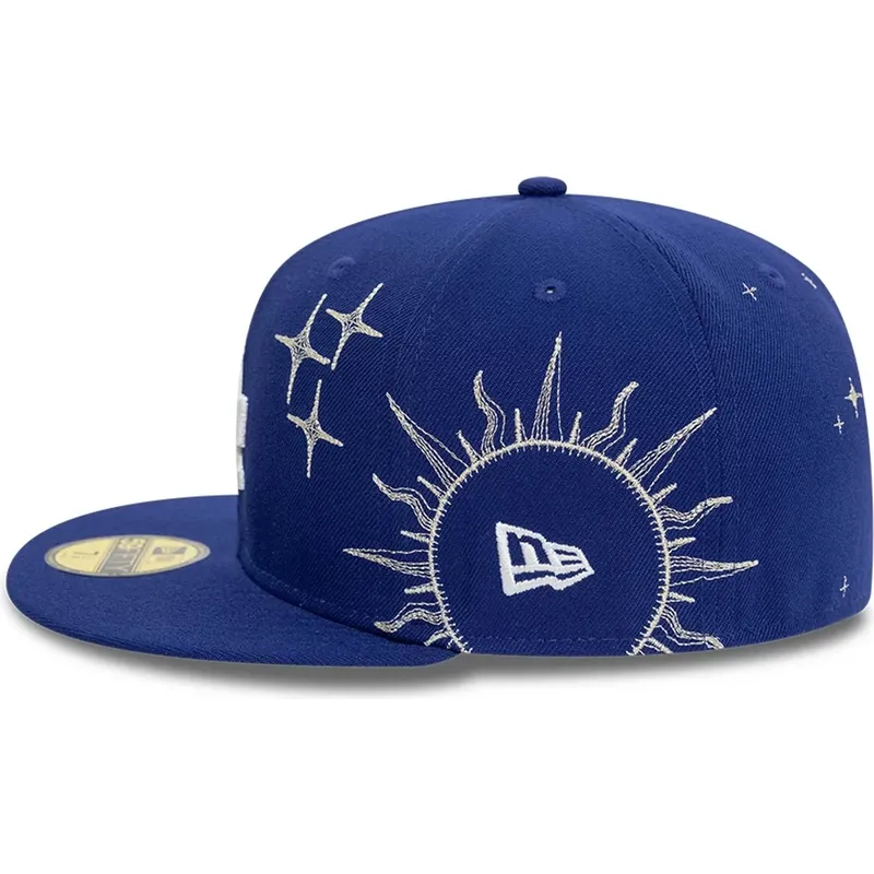 cappello-piatto-blu-regolabile-59fifty-zodiac-dei-los-angeles-dodgers-mlb-di-new-era