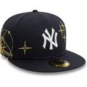 cappello-piatto-blu-marino-regolabile-59fifty-zodiac-dei-new-york-yankees-mlb-di-new-era