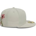 cappello-piatto-beige-regolabile-59fifty-floral-dei-new-york-yankees-mlb-di-new-era