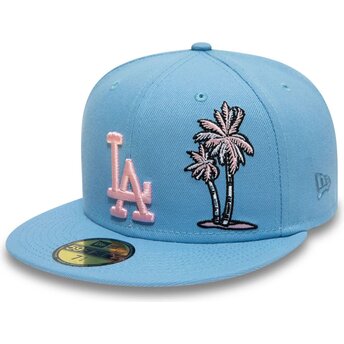 Cappello piatto blu regolabile 59FIFTY Palm Taco dei Los Angeles Dodgers MLB di New Era