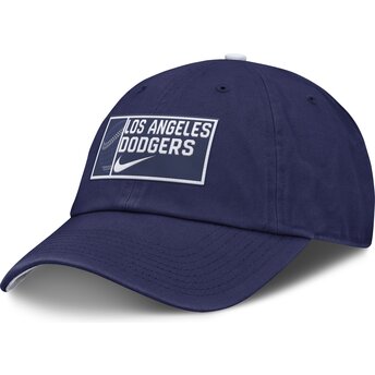 Cappellino curvo blu regolabile Primetime Club Unstructured Organic Cotton dei Los Angeles Dodgers MLB di Nike