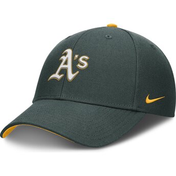 Cappellino curvo verde regolabile per bambino Dri-Fit Club Structured degli Oakland Athletics MLB di Nike