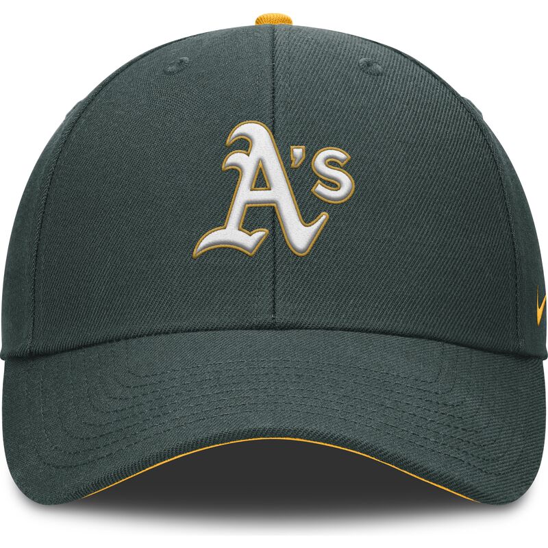 cappellino-curvo-verde-regolabile-per-bambino-dri-fit-club-structured-degli-oakland-athletics-mlb-di-nike
