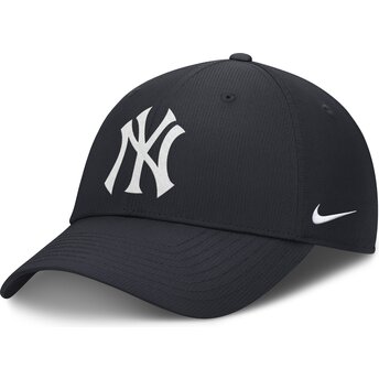 Cappellino curvo blu navy regolabile Club Structured UV Poly Ripstop dei New York Yankees MLB di Nike