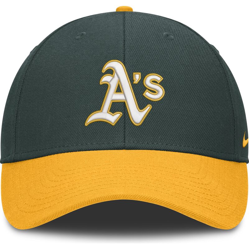 cappellino-curvo-verde-regolabile-dri-fit-club-structured-degli-oakland-athletics-mlb-di-nike
