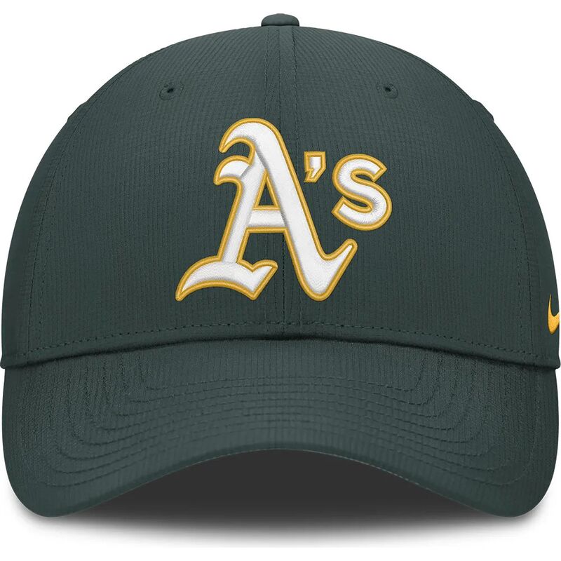 cappellino-curvo-verde-regolabile-club-structured-uv-poly-ripstop-di-oakland-athletics-mlb-di-nike