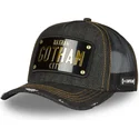 cappellino-trucker-nero-con-placca-gotham-city-batman-dc6-batp1-dc-comics-di-capslab