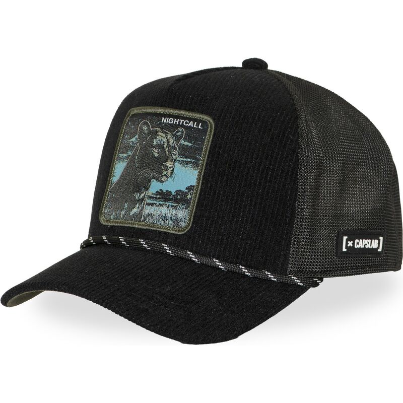 cappellino-trucker-nero-pantera-nightcall-bea3-nigb-beasts-di-capslab