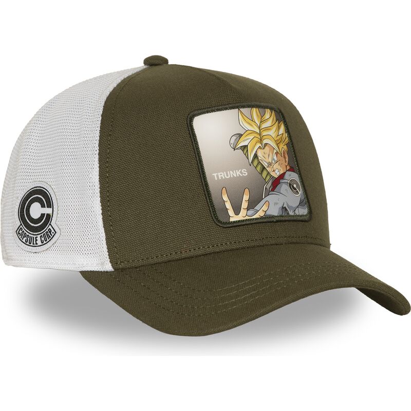 cappellino-trucker-verde-e-bianco-trunks-dbs8-futb-dragon-ball-di-capslab