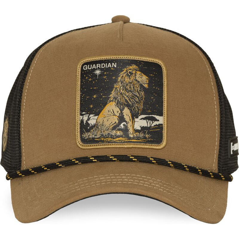 cappellino-trucker-marrone-leone-guardian-bea3-liob-beasts-di-capslab