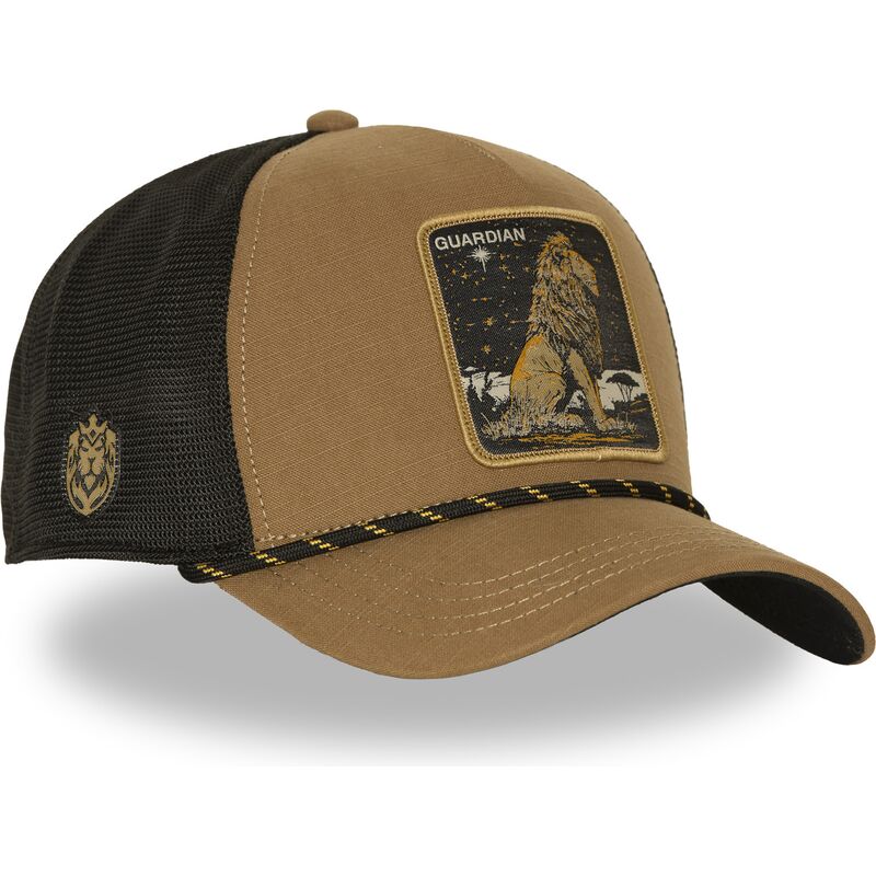 cappellino-trucker-marrone-leone-guardian-bea3-liob-beasts-di-capslab