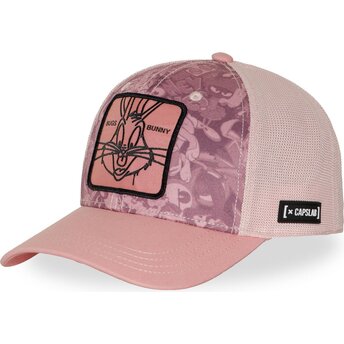 Cappellino trucker rosa Bugs Bunny LOO13 PCBBUNB Looney Tunes di Capslab