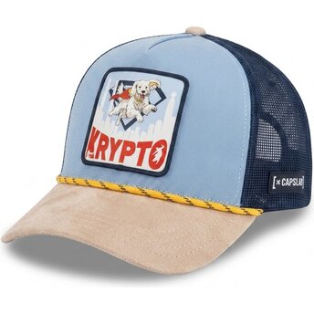 Cappellino trucker blu e beige Krypto DC12 PCTKRYPB DC Comics di Capslab