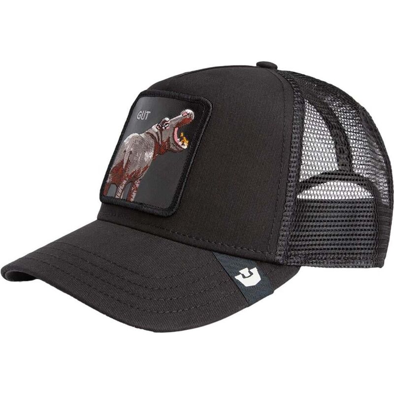 cappellino-trucker-nero-ippopotamo-gut-hippo-sport-the-farm-di-goorin-bros