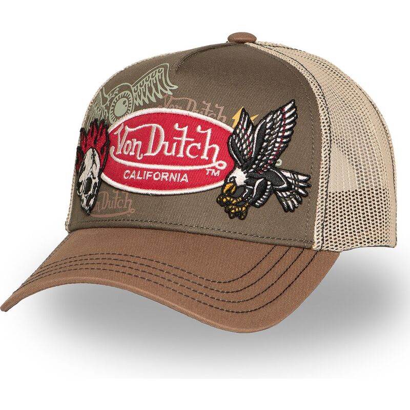 cappellino-trucker-marrone-patches12-di-von-dutch