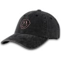 cappellino-curvo-nero-regolabile-smiley-washed-di-pica-pica