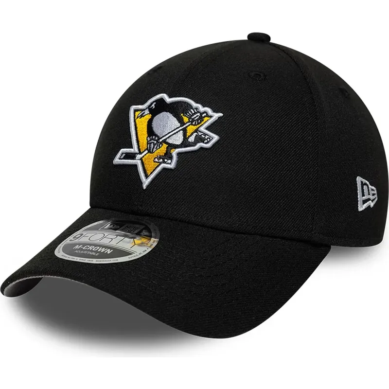 cappello-curvo-nero-snapback-9forty-m-crown-team-dei-pittsburgh-penguins-nhl-di-new-era