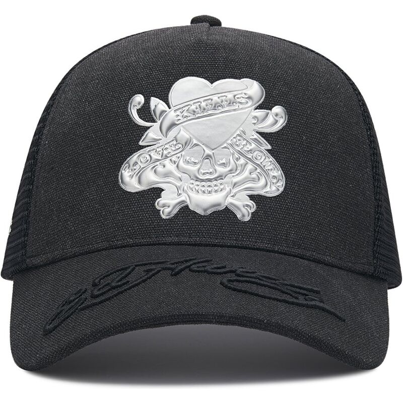 cappello-curvo-nero-snapback-love-kills-slowly-washed-di-ed-hardy
