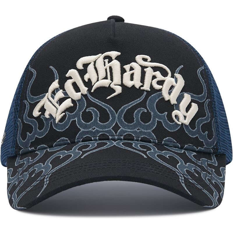 cappello-curvo-nero-snapback-flaming-di-ed-hardy