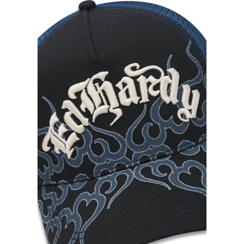 cappello-curvo-nero-snapback-flaming-di-ed-hardy