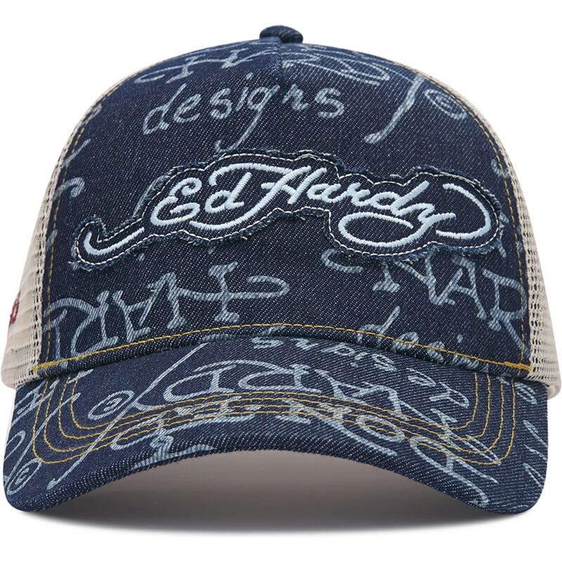 cappello-curvo-blu-marino-snapback-don-denim-di-ed-hardy cappello-curvo-blu-marino-snapback-don-denim-di-ed-hardy