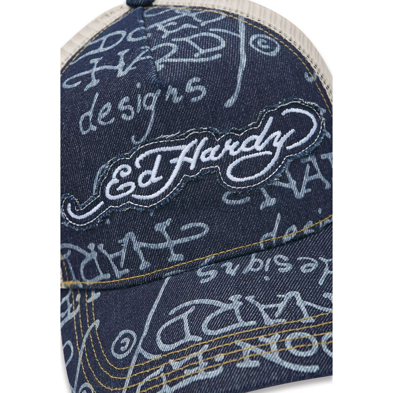 cappello-curvo-blu-marino-snapback-don-denim-di-ed-hardy cappello-curvo-blu-marino-snapback-don-denim-di-ed-hardy