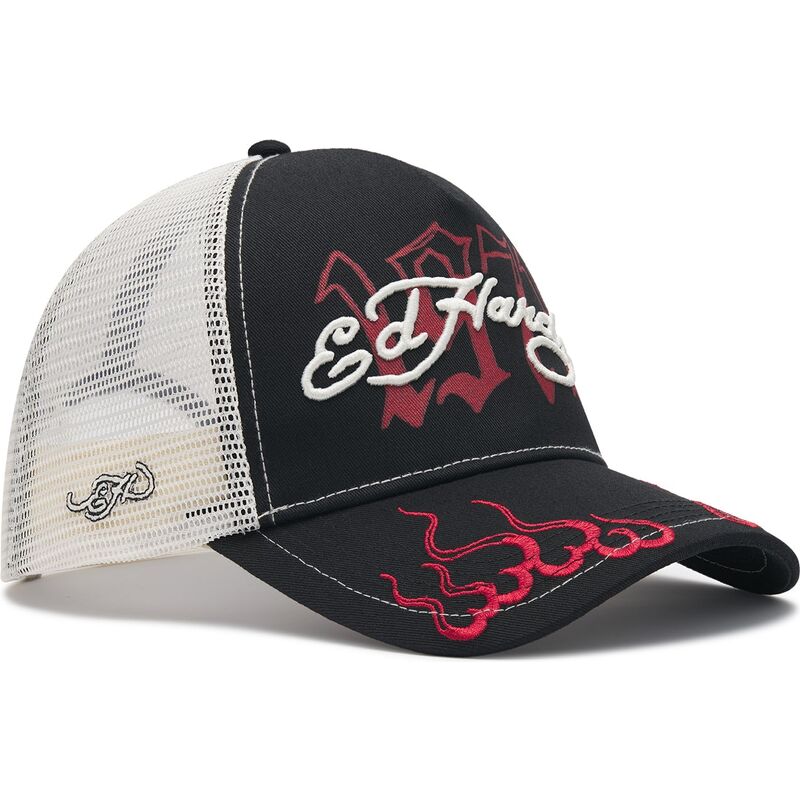 cappello-curvo-nero-snapback-1971-di-ed-hardy