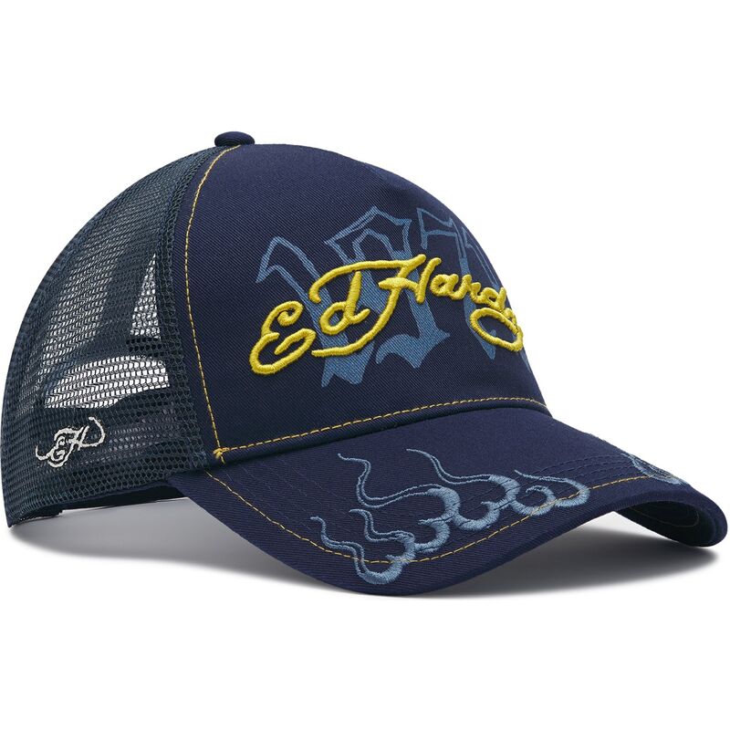 cappello-curvo-blu-marino-snapback-1971-di-ed-hardy