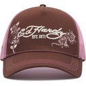 cappello-curvo-marrone-snapback-rosa-skull-and-roses-di-ed-hardy