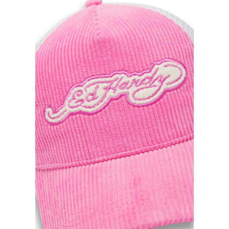 cappello-curvo-rosa-snapback-embroidery-applique-cord-di-ed-hardy