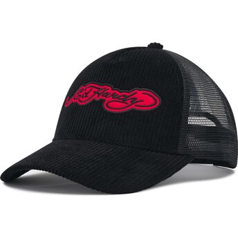 Cappello curvo nero snapback Embroidery Applique Cord di Ed Hardy