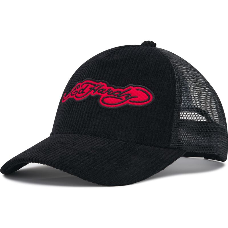 cappello-curvo-nero-snapback-embroidery-applique-cord-di-ed-hardy