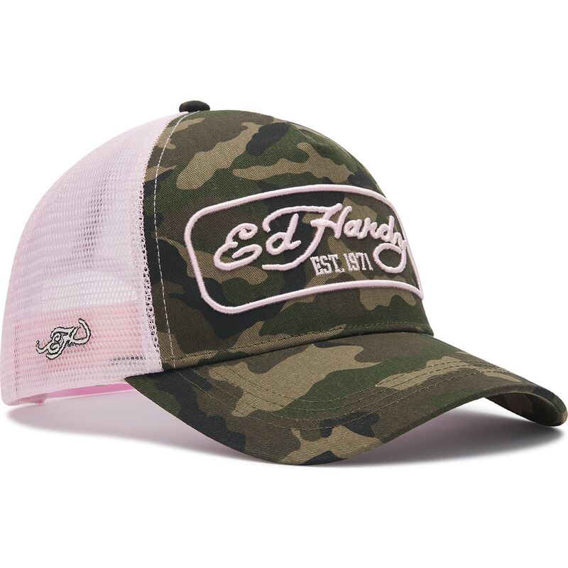 cappello-curvo-mimetizzazione-snapback-rosa-1971-di-ed-hardy cappello-curvo-mimetizzazione-snapback-rosa-1971-di-ed-hardy