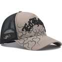 cappello-curvo-grigio-snapback-flaming-di-ed-hardy