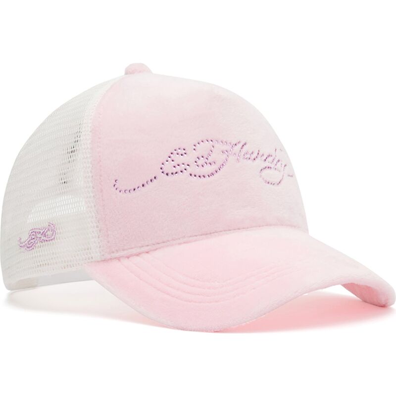 cappello-curvo-rosa-snapback-diamante-velour-di-ed-hardy