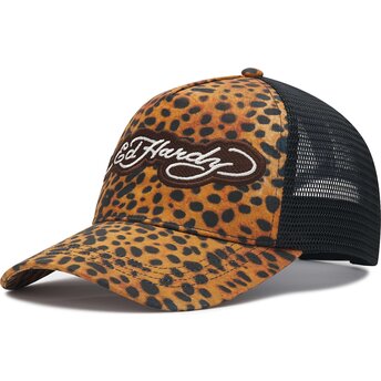 Cappello curvo leopardato snapback Leopard Print di Ed Hardy