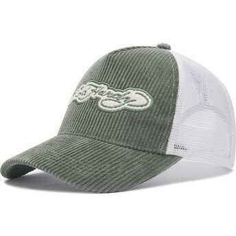 Cappello curvo verde snapback Embroidery Applique Cord di Ed Hardy