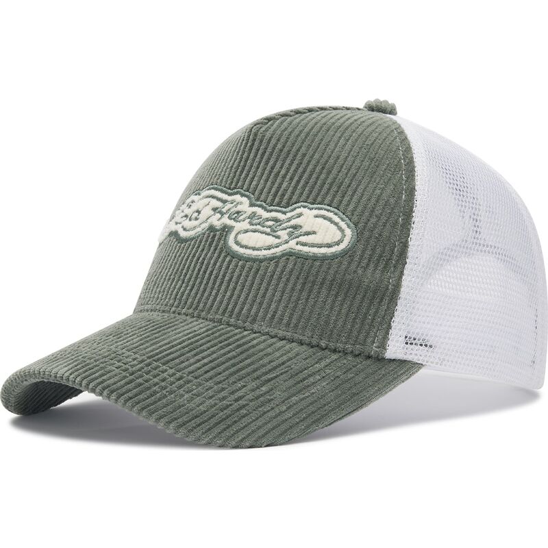 cappello-curvo-verde-snapback-embroidery-applique-cord-di-ed-hardy