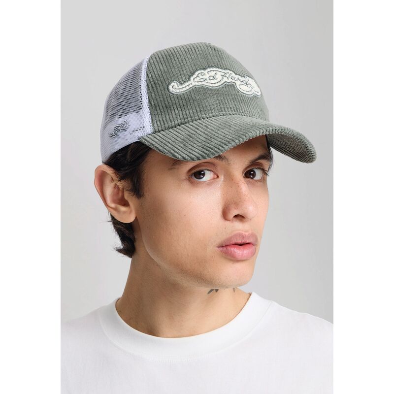 cappello-curvo-verde-snapback-embroidery-applique-cord-di-ed-hardy