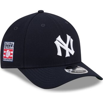 Cappello curvo blu marino snapback 9FORTY M-Crown Hall Of Fame dei New York Yankees MLB di New Era