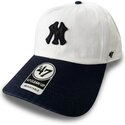 cappellino-curvo-beige-e-blu-marino-regolabile-clean-up-contemporary-two-tone-dei-new-york-yankees-mlb-di-47-brand