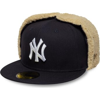 Cappello piatto blu marino aderente 59FIFTY Dogear World Series dei New York Yankees MLB di New Era